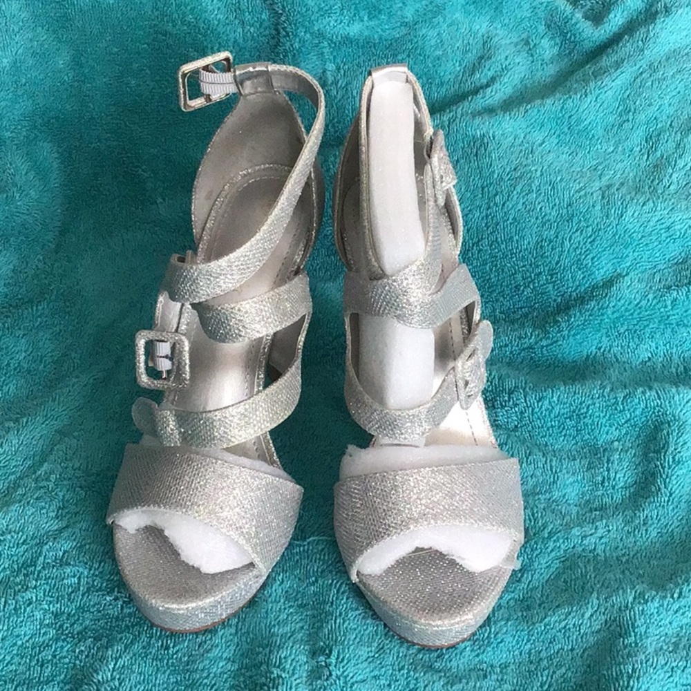 Silver Glitter Shoes